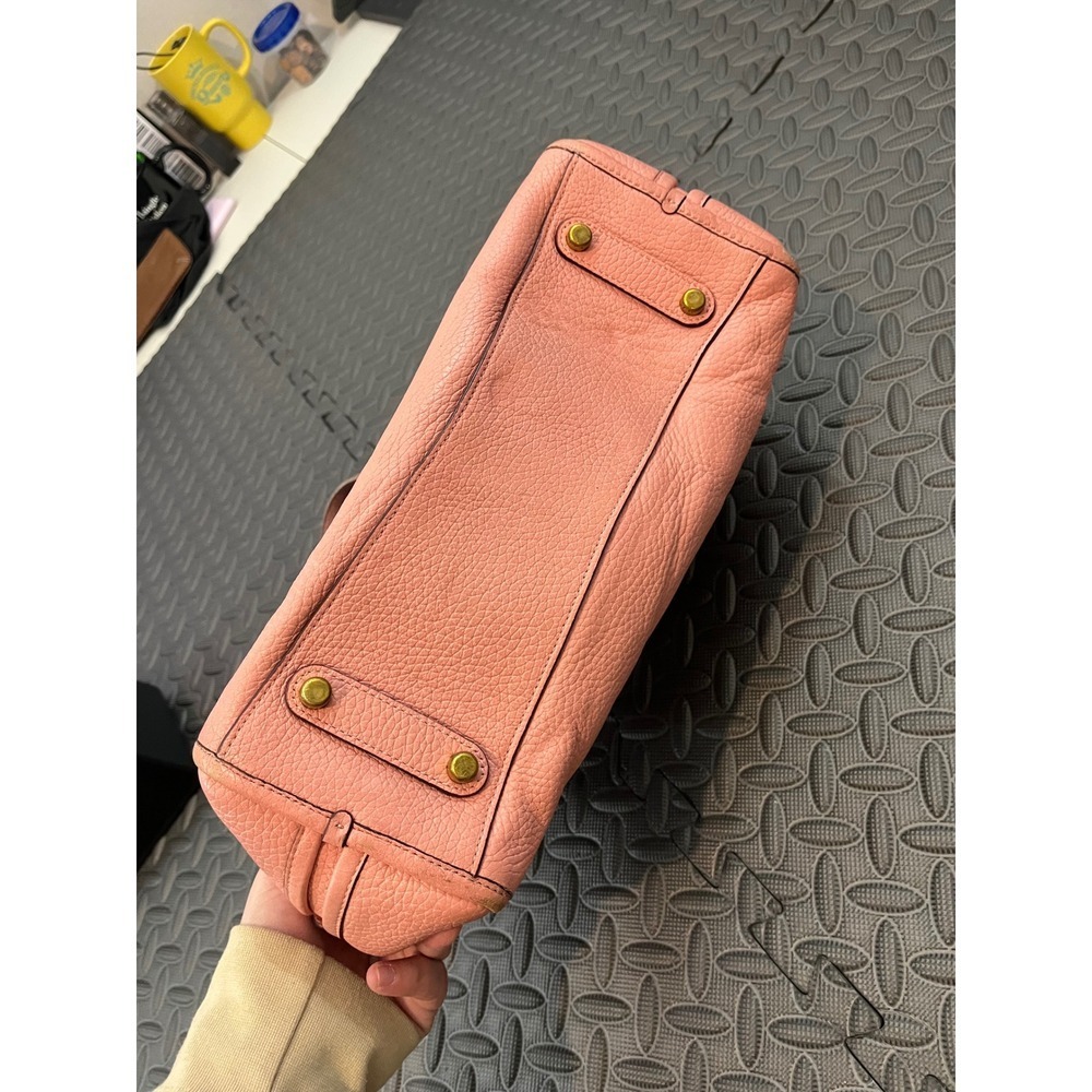 Coach Lori Shoulder Bag Womens Candy Pink Pebbled Leather Gold C Purse C4824 - Picture 4 of 14